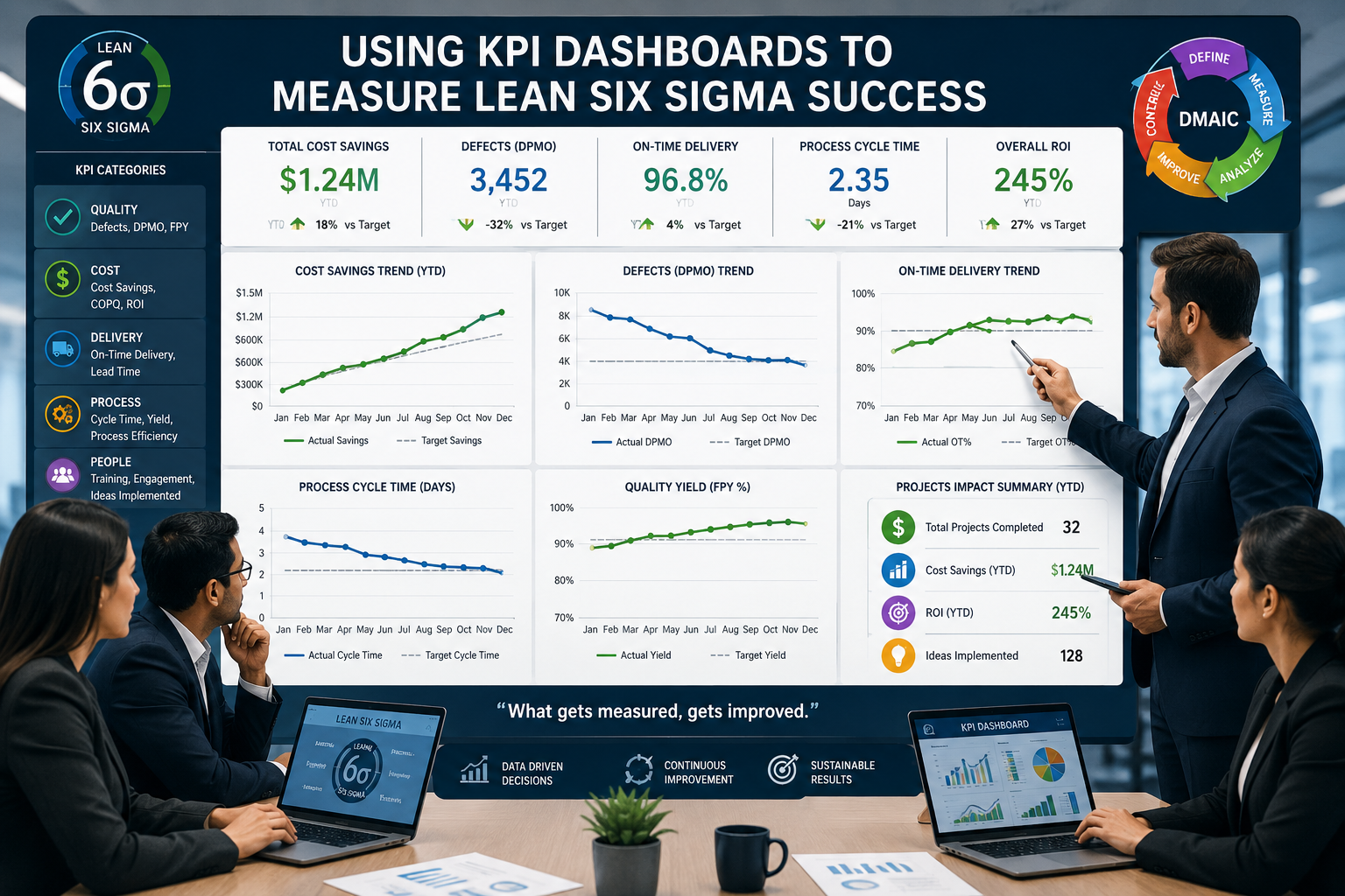 Using KPI Dashboards to Measure Lean Six Sigma Success